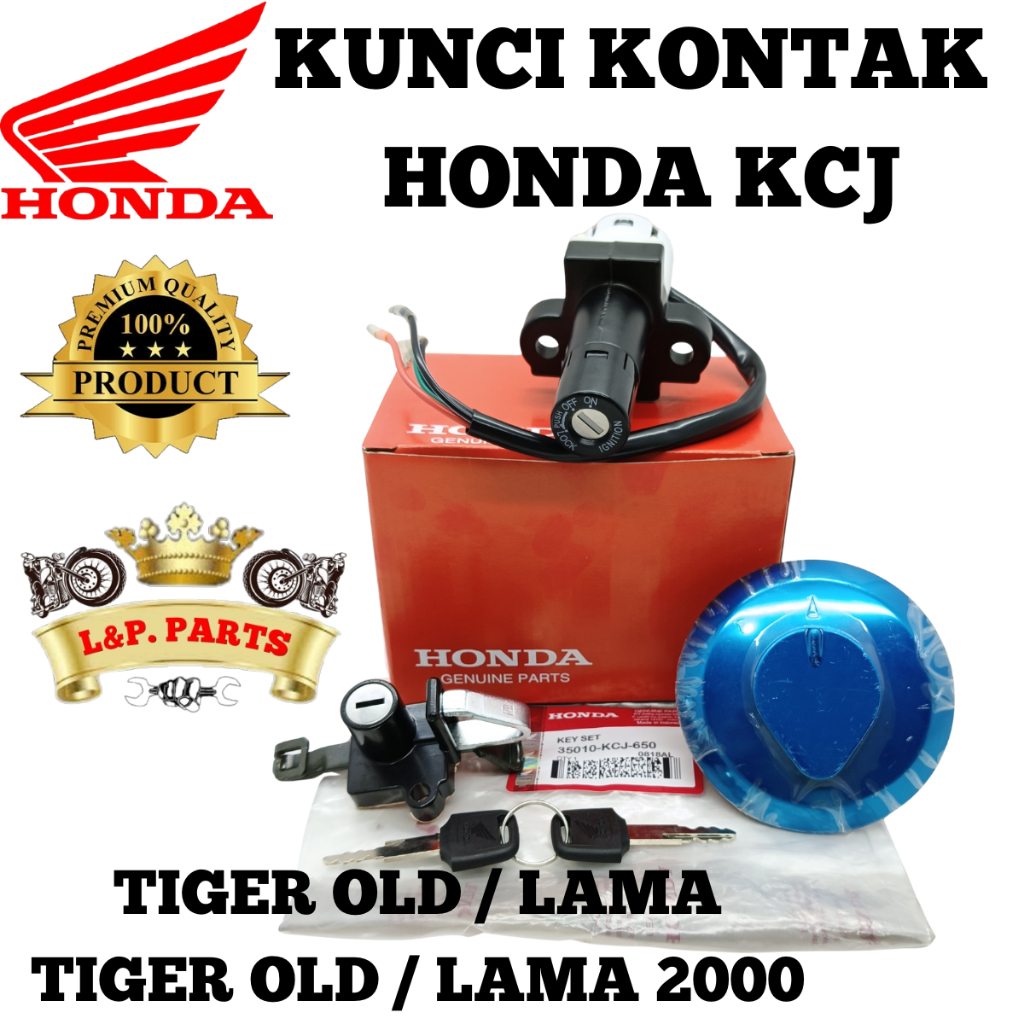 KUNCI KONTAK ASSY HONDA KCJ TIGER OLD LAMA 2000 KUALITAS ORIGINAL HONDA AHM PRESISI DAN AWET SUDAH T