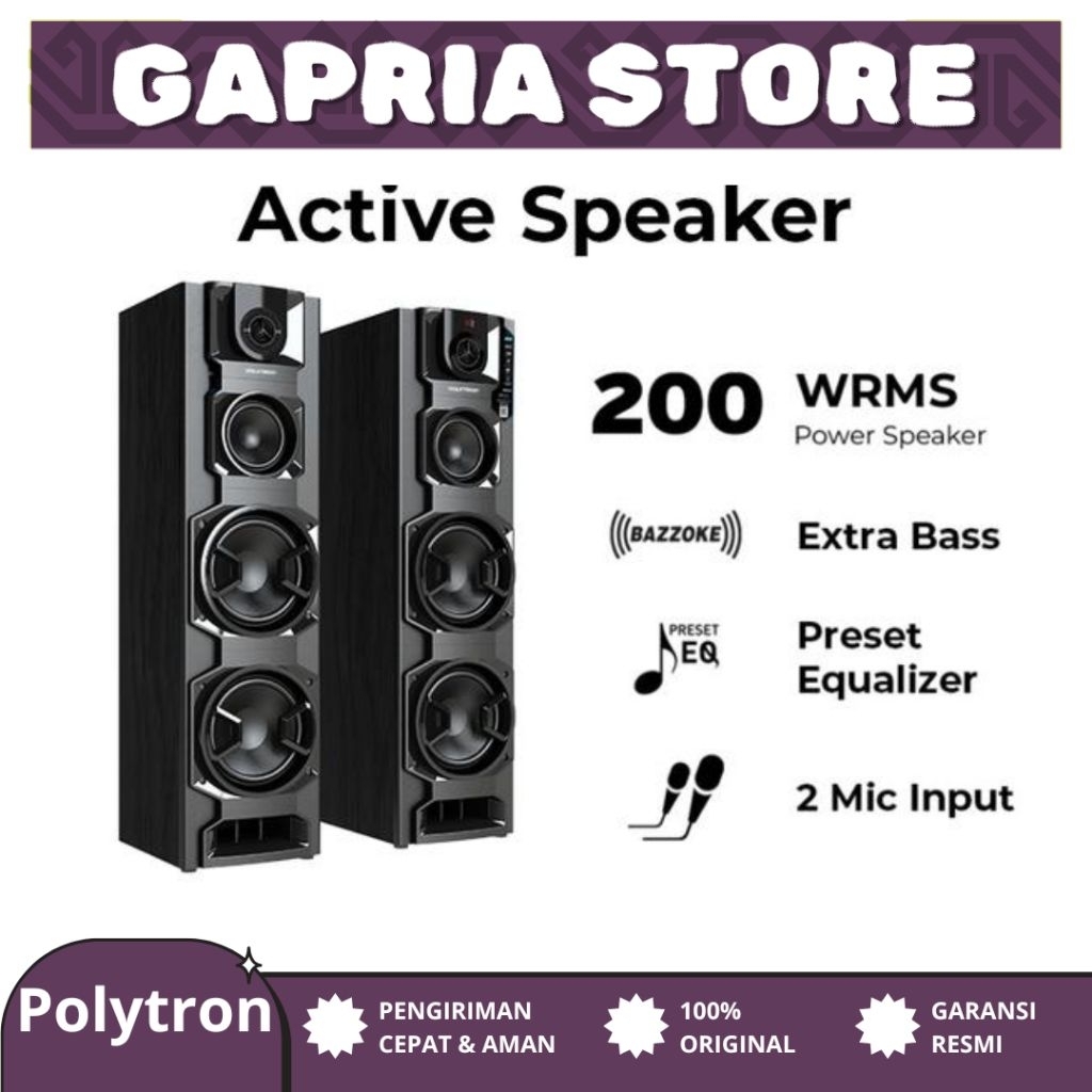 Speaker Aktif Polytron PAS 8E20 Bluetooth Original Garansi Resmi