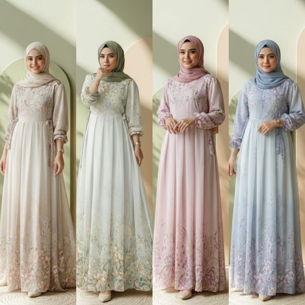 Dress gamis wanita nadine