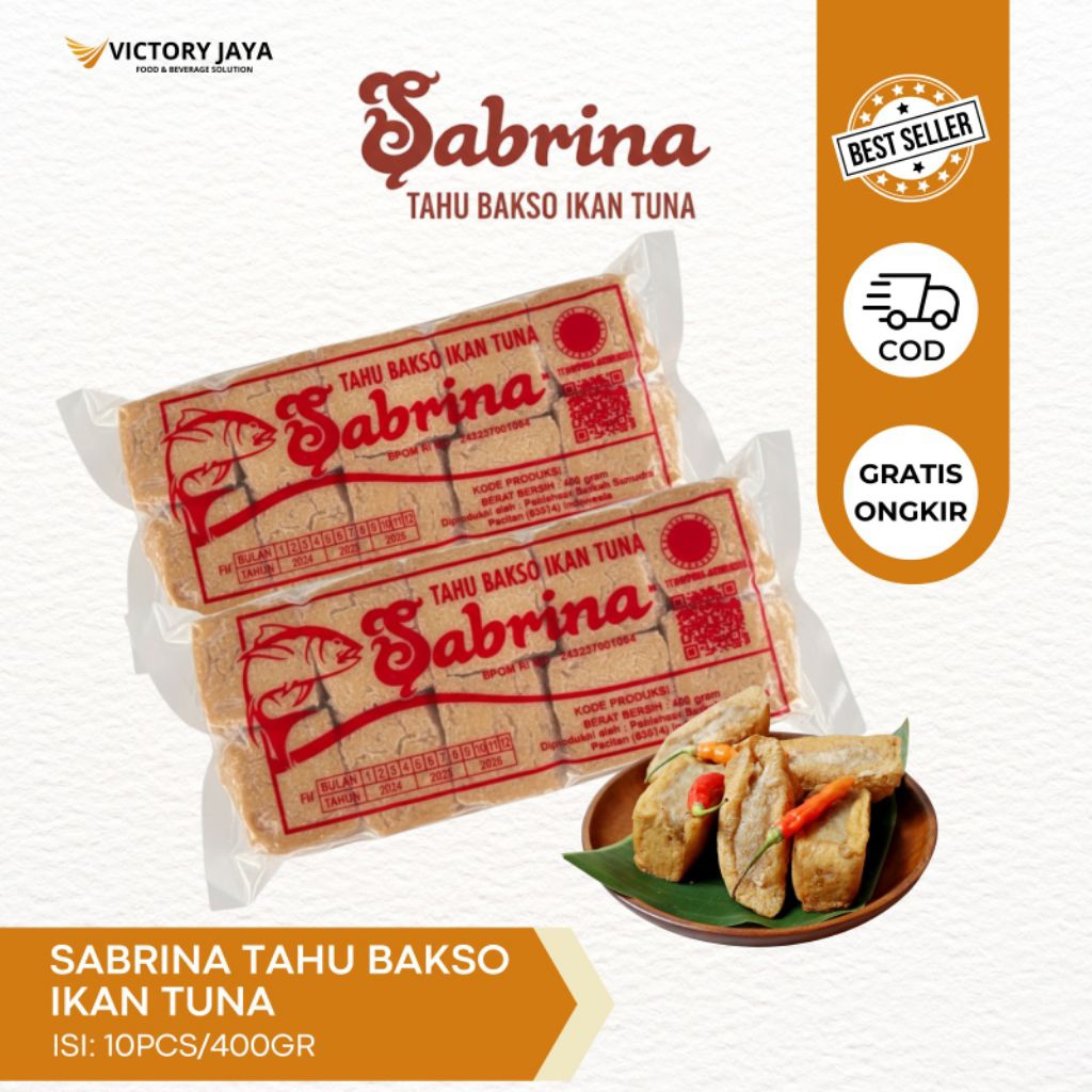 TAHU BAKSO TUNA SABRINA/TAHU TUNA MERK SABRINA 1 PACK ISI 10pcs