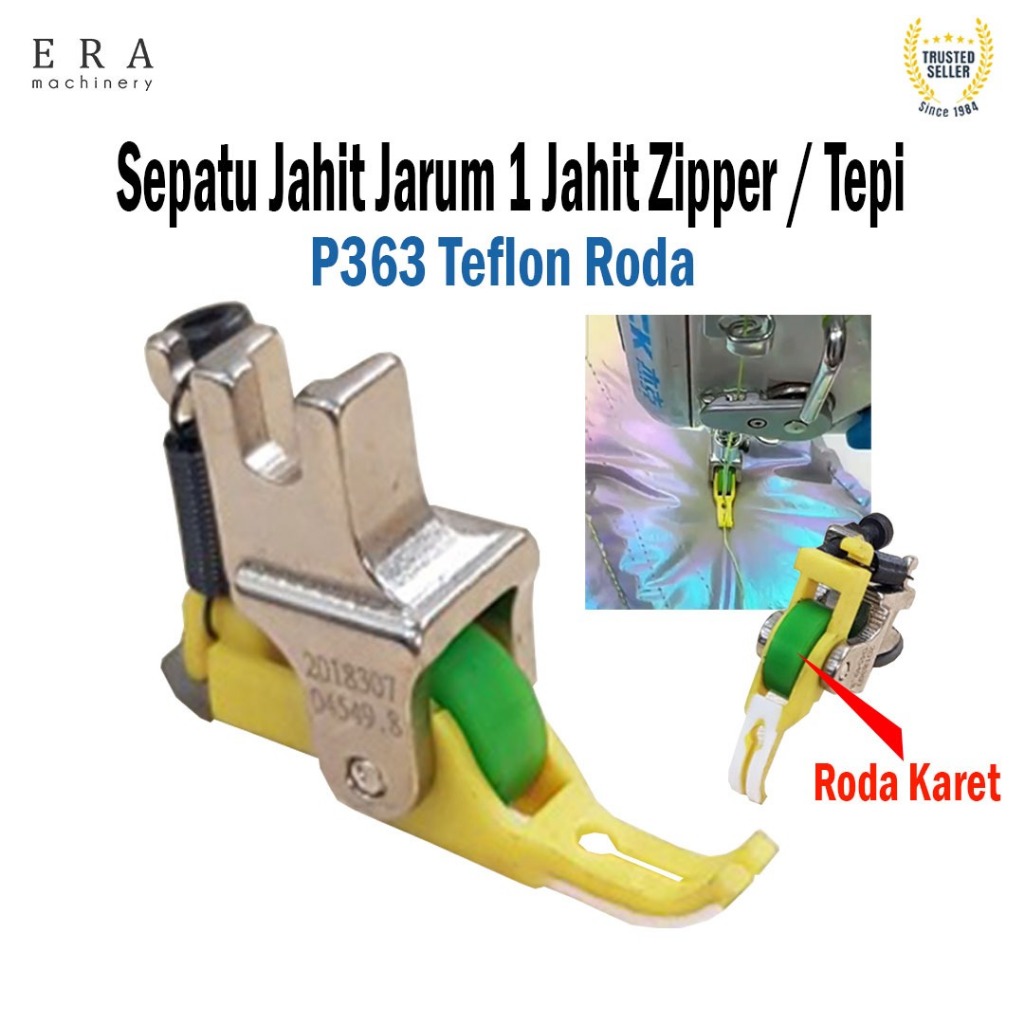 P363 T363 Sepatu Jahit TEFLON RODA jahit zipper ritsleting / jahit tepi / jahit sempit mesin jahit i