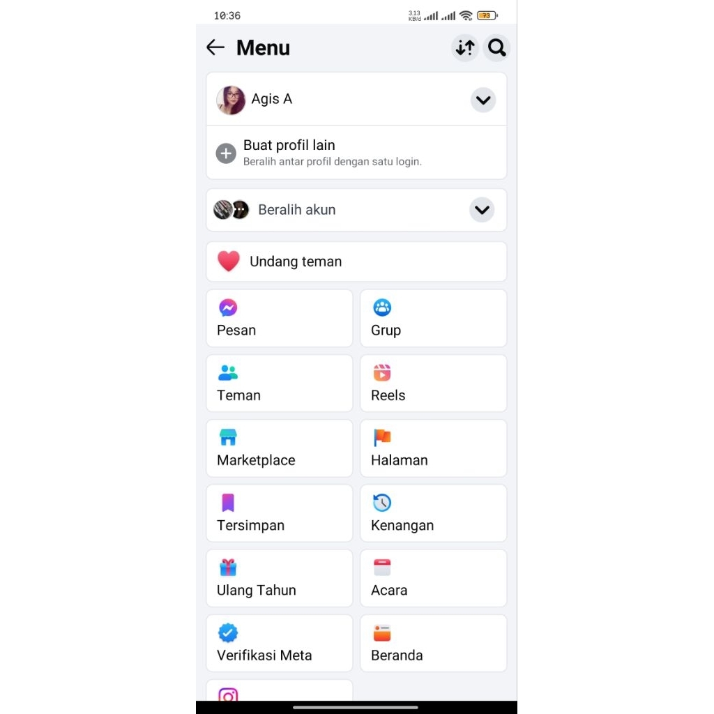 akun Facebook profil ganda