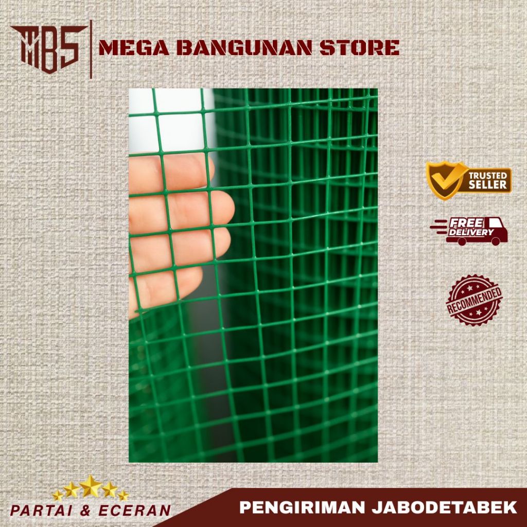 Kawat Ayam Loket PVC Kawat Hijau Kawat Ayakan Ram Kawat Kandang | 1 roll