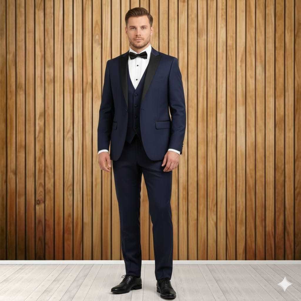 Jas Pria Dewasa Setelan 3IN1/ Jas Formal/ Jas Wedding/ Jas Pengantin/ Blazer Kantor Pria JN81 NAVY
