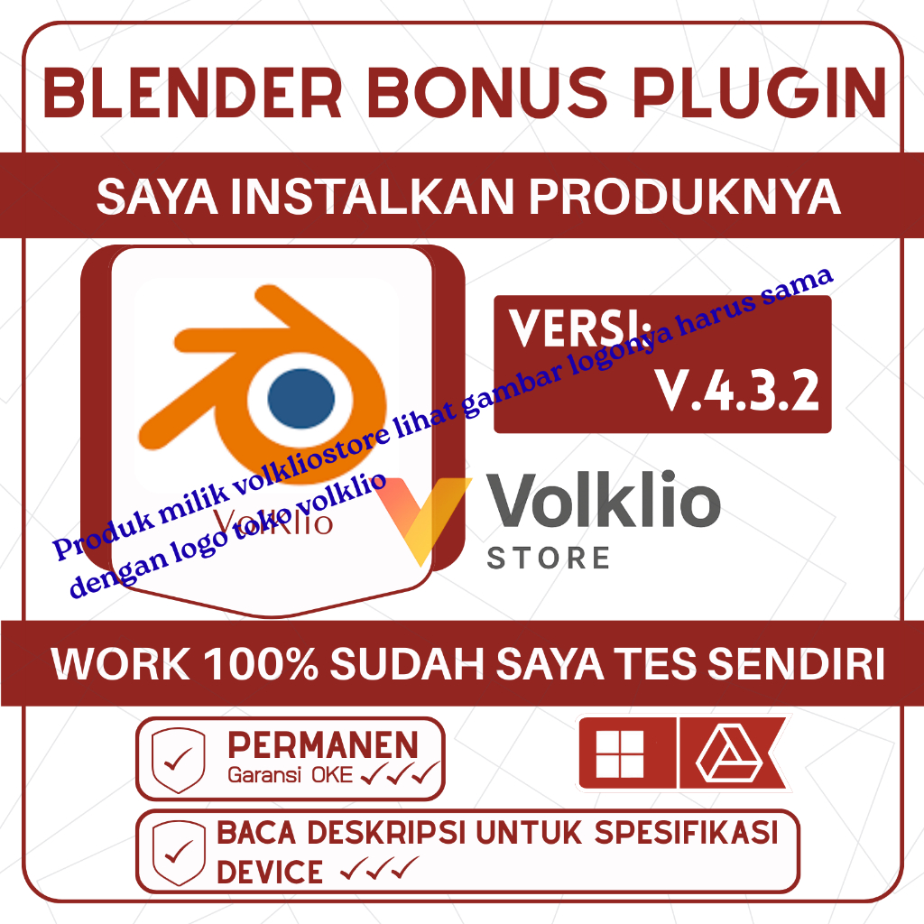 BLENDER Software Animasi, Model & Efek Visual + Plugin + Windows - Link Drive (Bonus IDM)