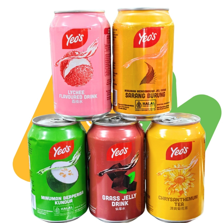 YEOS MINUMAN KALENG 300ML / YEOS CHRYSANTHEMUM / YEOS KUNDUR / YEOS  CINCAU / YEOS LYCHEE / YEOS SAR