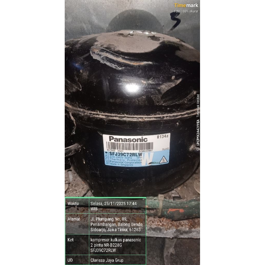 kompresor kulkas panasonic 2 pintu NR-B228G SFJ39C72RLW