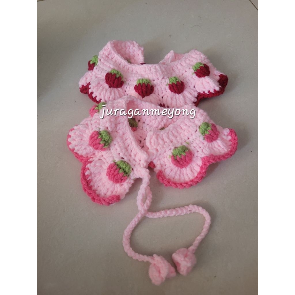 kalung kucing rajut cat collar pet collar kalung anjing rajut lucu crochet pet collar dog collar