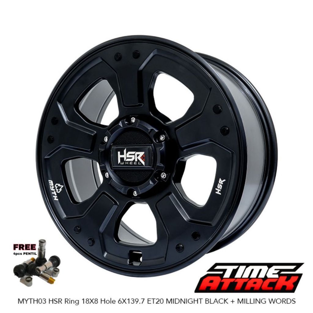 Velg Mobil Fortuner Ring 18 HSR WHEEL Tipe Myth03 Velg Hsr R18 - TIME ATTACK BOGOR