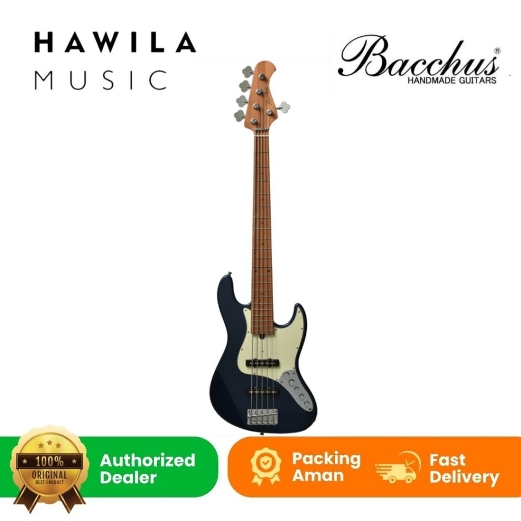 Gitar Bass Elektrik Bacchus Universe Series WJB5 630ACT RSM/M Black