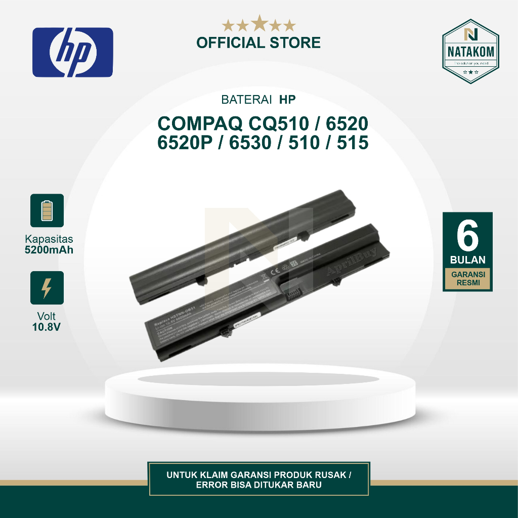 BATERAI HP COMPAQ CQ510 6520 6520P 6530 510 515