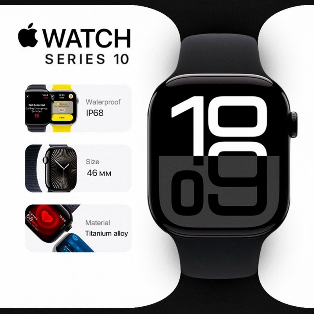 Apple Watch Series 10 2024 46mm Original / iWatch Series 10 Jam Pintar Tahan Air Olahraga Bluetooth 