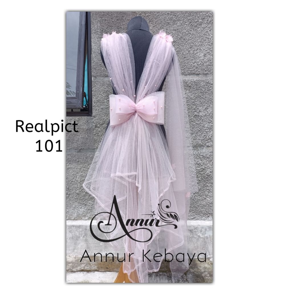 REALPICT 101 selendang pita kebaya hiasan belakang kebaya variasi pita kebaya