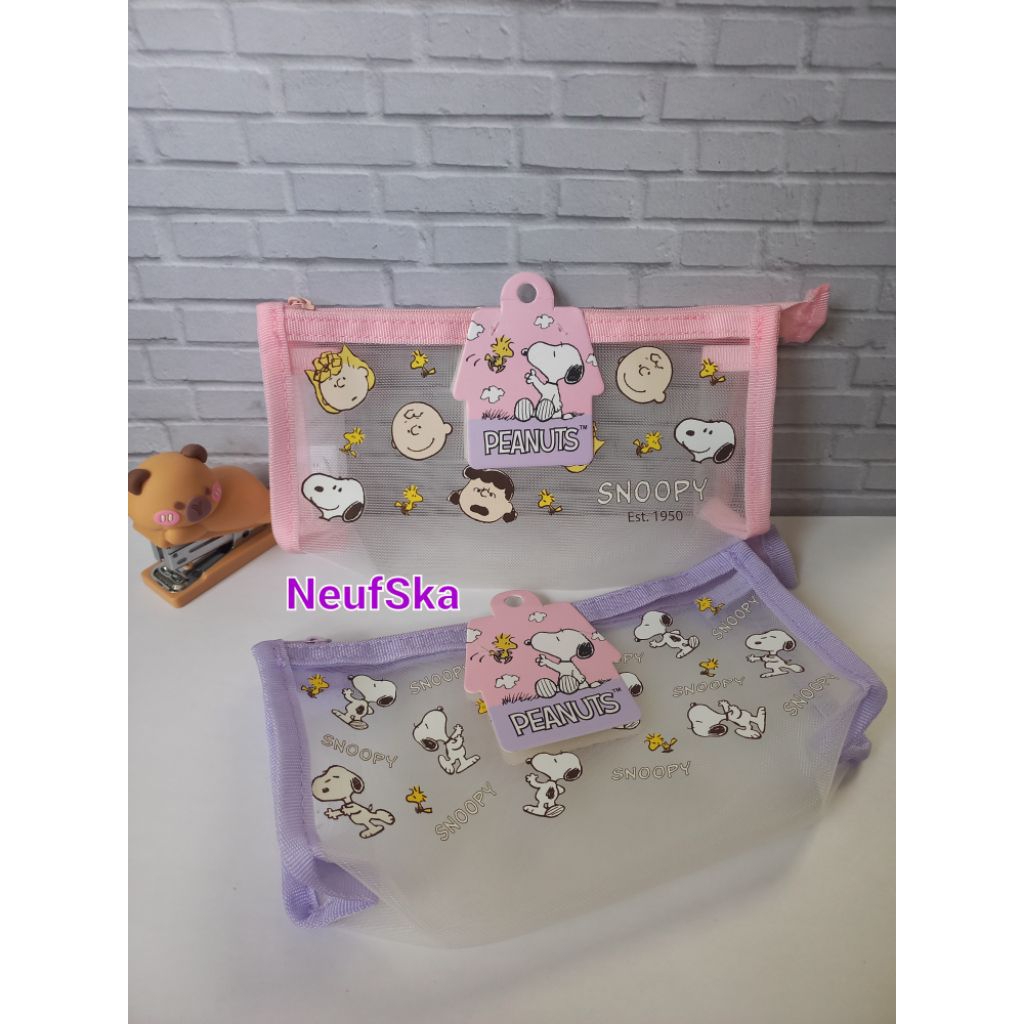 snoopy / peanuts pencil case , tempat pensil lucu cute , pouch make up