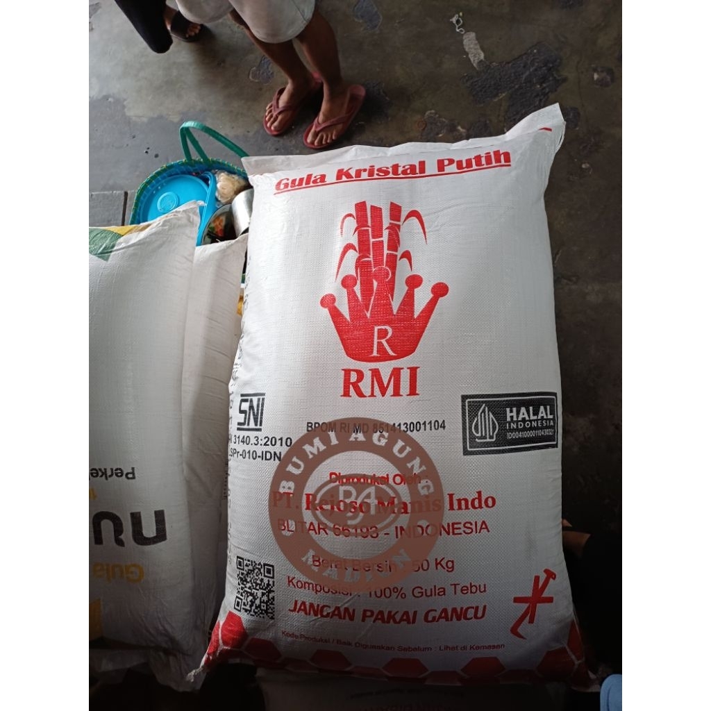 Gula Pasir Putih RMI kemasan 1 karung 50kg