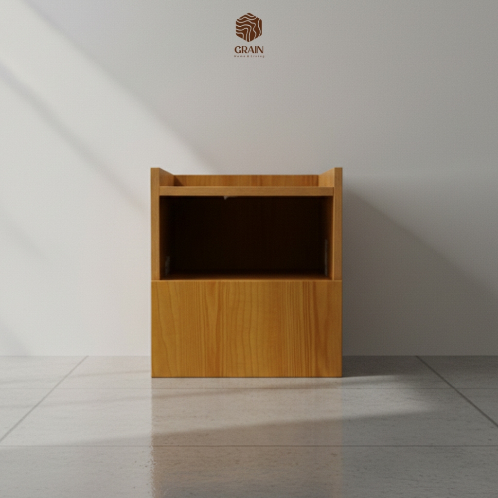 Meja Nakas Minimalis Kayu Serbaguna (002) – Side Table Estetik Modern untuk Kamar Tidur & Ruang Tamu