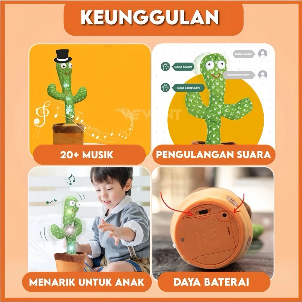 Boneka Kaktus Joget / Kaktus Singing / Kaktus Bicara