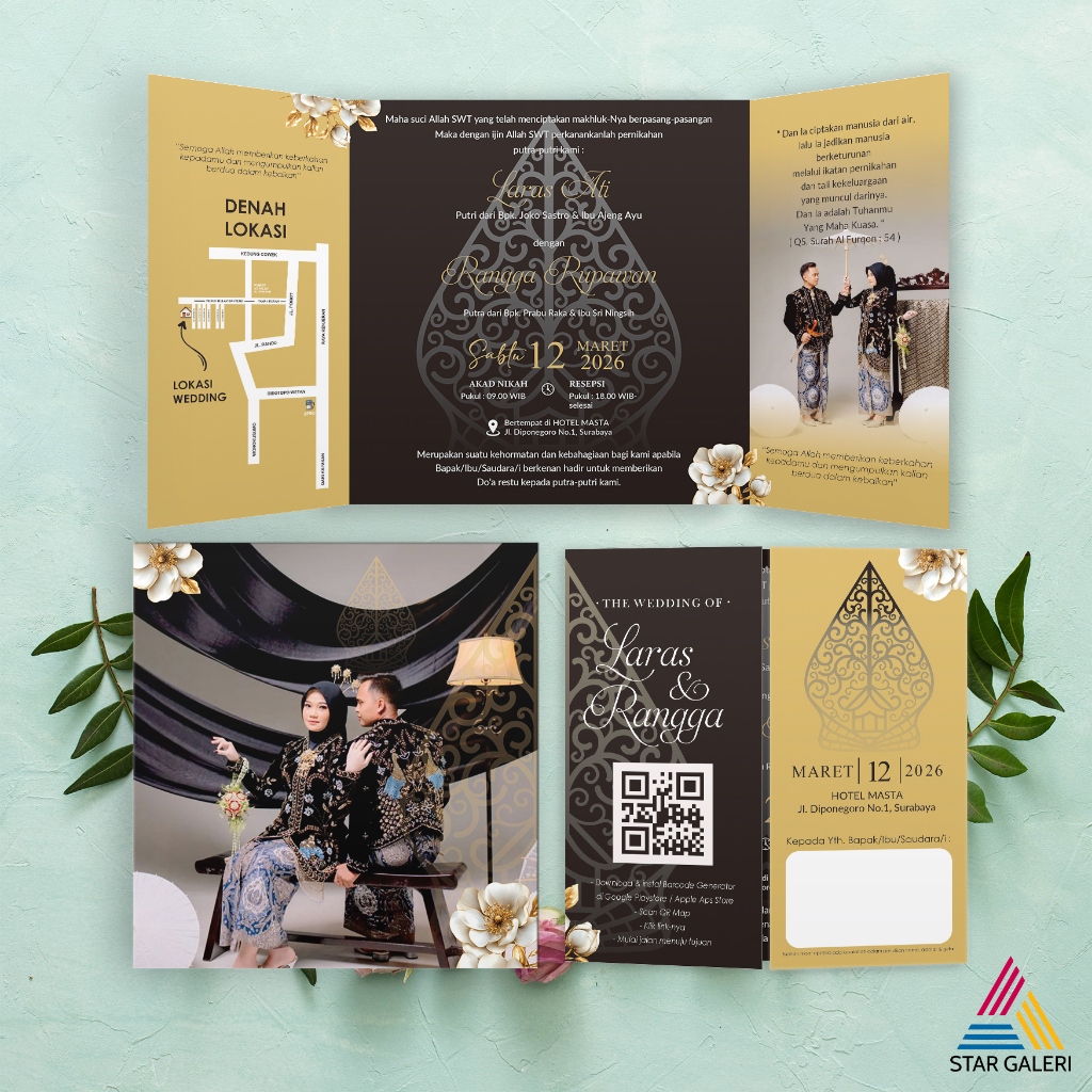 Undangan Pernikahan Aesthethic - Undangan Pernikahan Glossy / Undangan Pernikahan Custom Free Foto