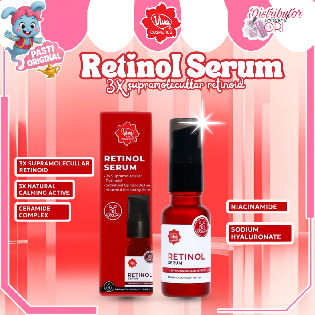 Viva Retinol Serum with 3X Supramolecullar Retinoid, NIACINAMIDE | Distributor Cream Ori