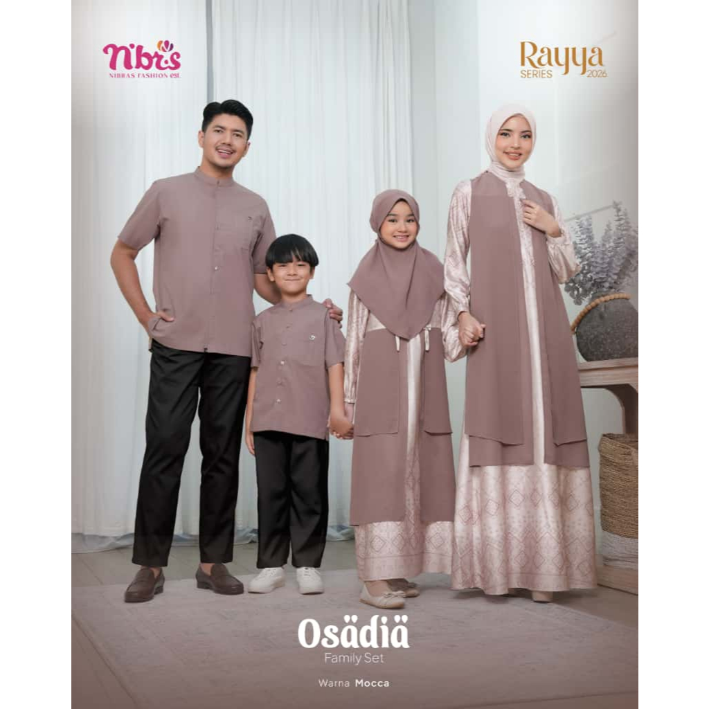 SARIMBIT NIBRAS OSADIA MOCCA FAMILY SERIES GAMIS BAJU BUSANA MUSLIM IBU WANITA ANAK PEREMPUAN KOKO K