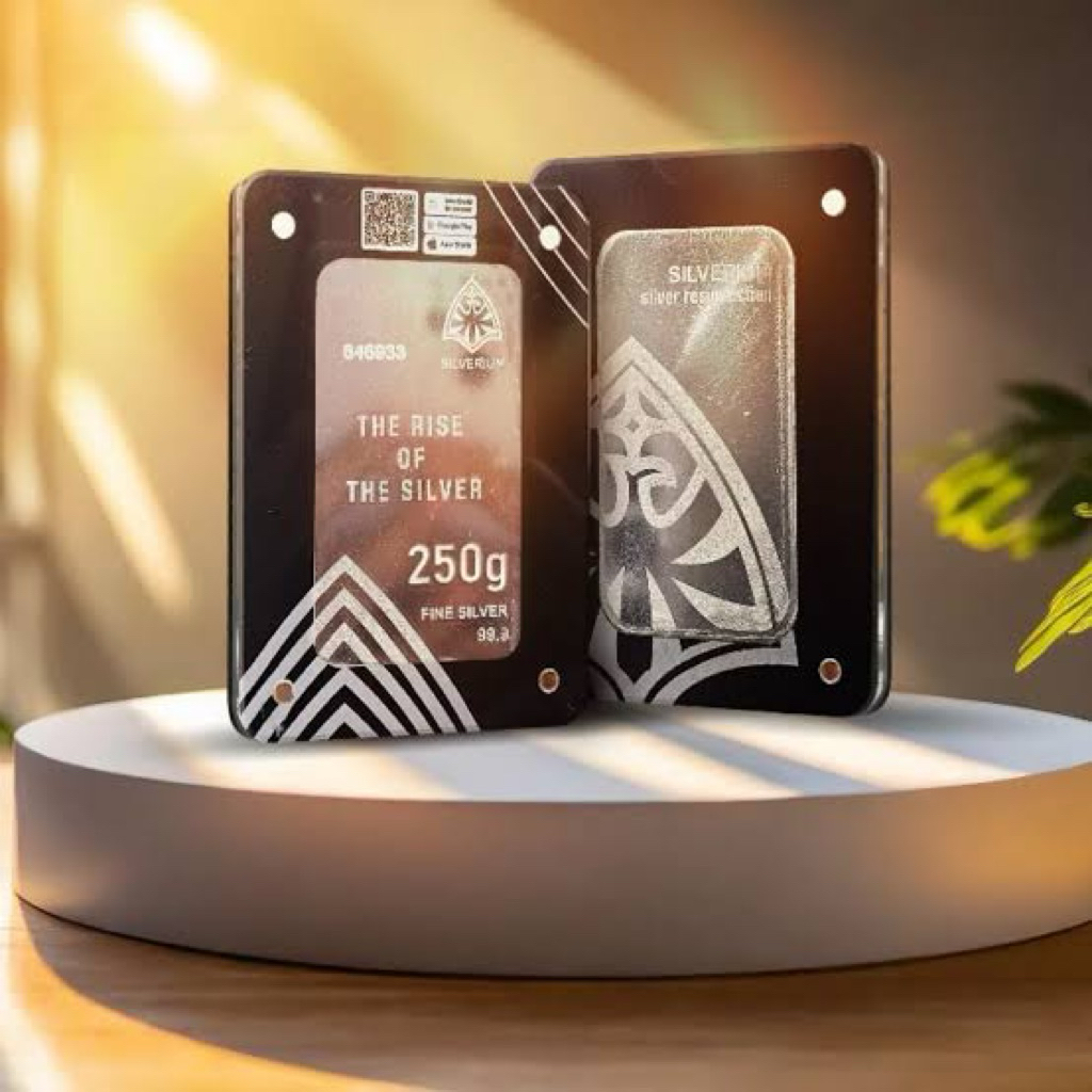 perak batangan 50 gram logam mulia bersertifikat silverium Fine Silver