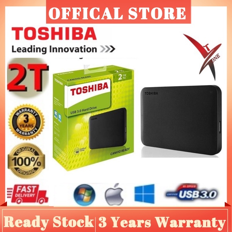 Hardisk Eksternal Toshiba 4TB 2TB 1TB HDD USB 3.0 Portable Original High-speed External Hard Drive H
