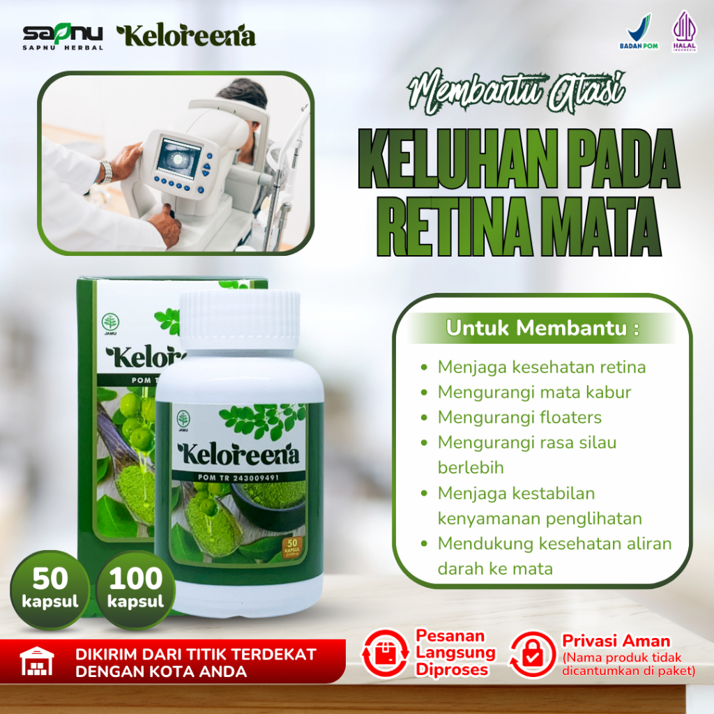 Suplemen Mata Alami untuk Menjaga Kesehatan Retina, Mengurangi Mata Kabur, Floaters, Ablasi Retina