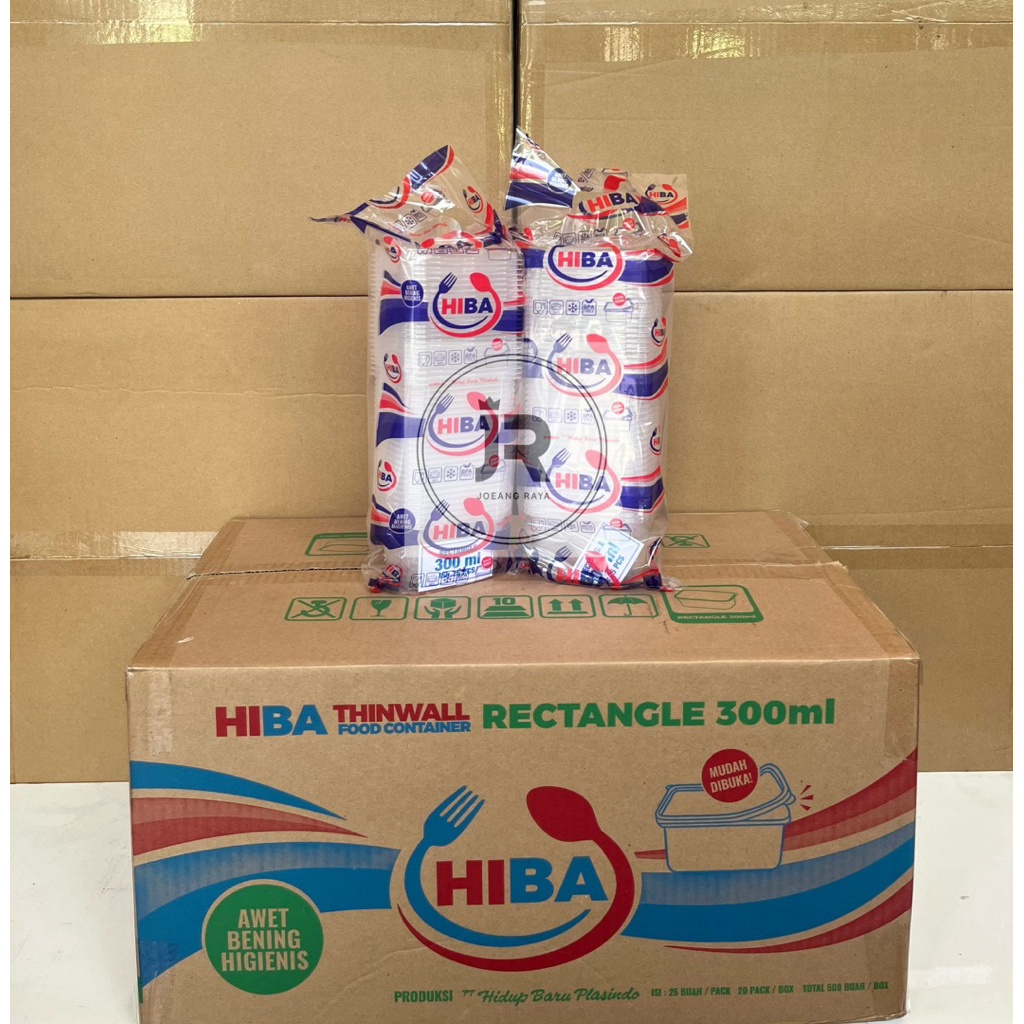 HIBA Thinwall Rectangle 200 ML, 300 ML, 500 ML, 650 ML, 750 ML, 1000 ML