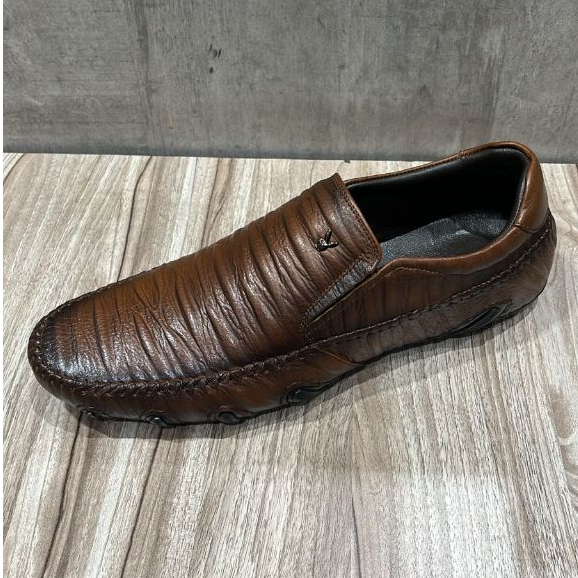 SEPATU KULIT PLAYBOY SLIP ON LOAFERS PRIA ORIGINAL ASLI COKLAT BROWN PL02