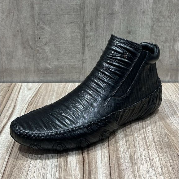 SEPATU BOOTS KULIT PLAYBOY PRIA ORIGINAL CASUAL SEMI FORMAL BRANDED ELEGAN DAN NYAMAN HITAM PL33