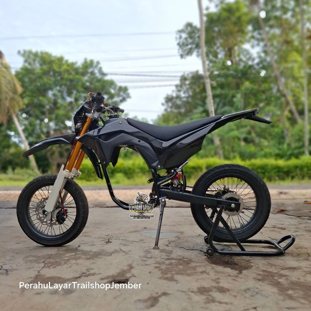 frame rangka bodyset body full Rolling sasis CRF 150L Sumo Supermoto paket hemat PNP MESIN : TIGER, 