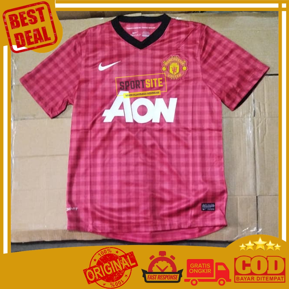 Kaos Dri-Fit Jersey Manchester United F.C. 2012 2013 Home MUFC Man.U Football Club Soccer Running Sp