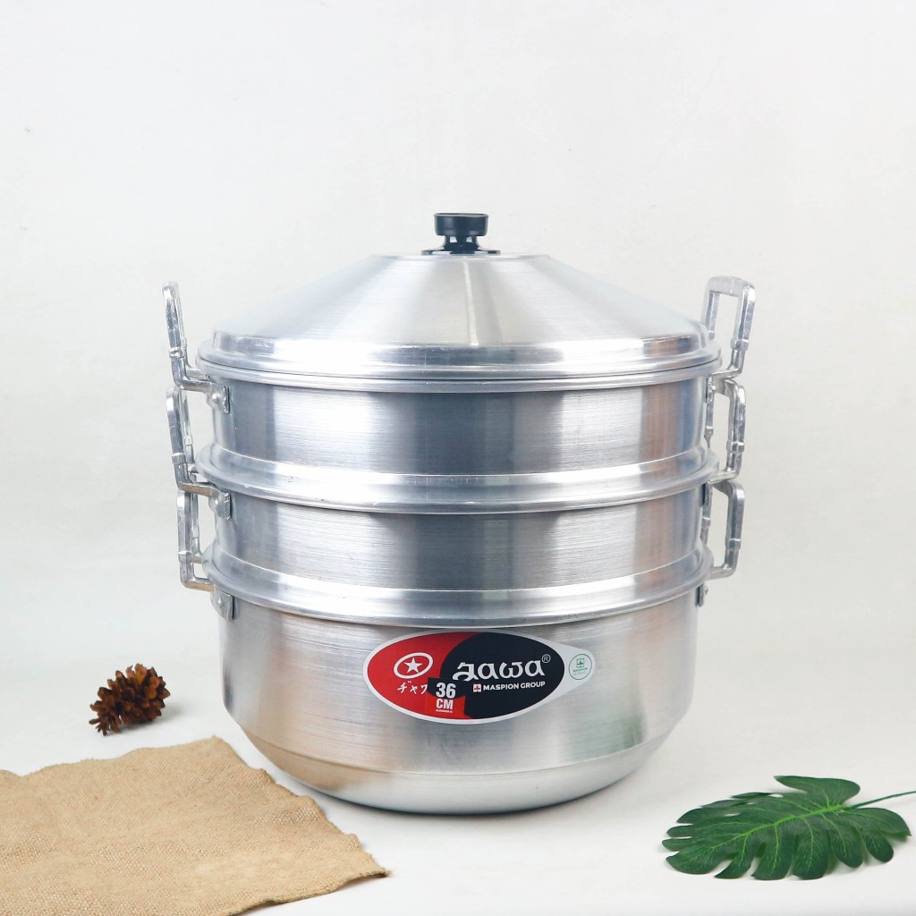 MASPION Panci Kukus Langseng Aluminium Tebal 36 cm Susun 3