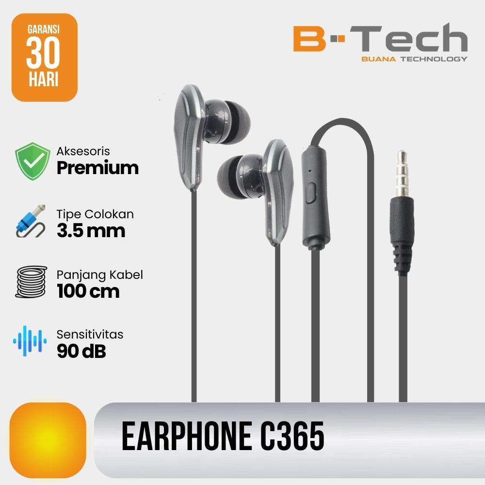 Headset Bass Earphone Headphone Android MASTER C365 Garansi 30 Hari