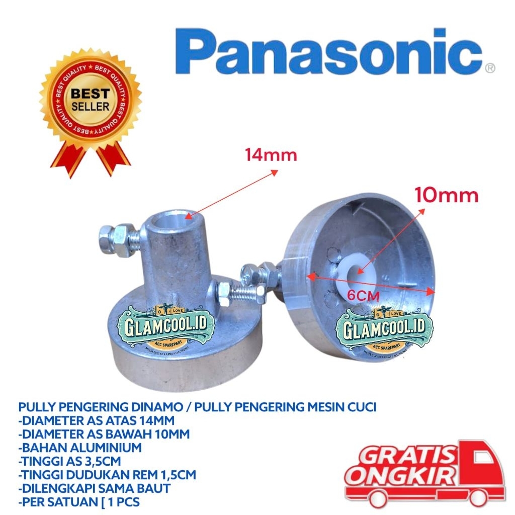 PULLY SPIN DINAMO MESIN CUCI PANASONIC 2 TABUNG - PULLY PENGERING