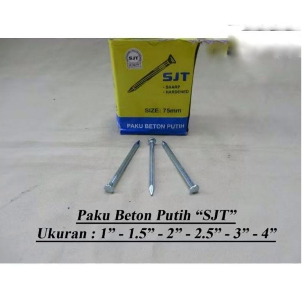 Paku Beton Putih SJT ( 1 - 5 inci ) - Per Kotak