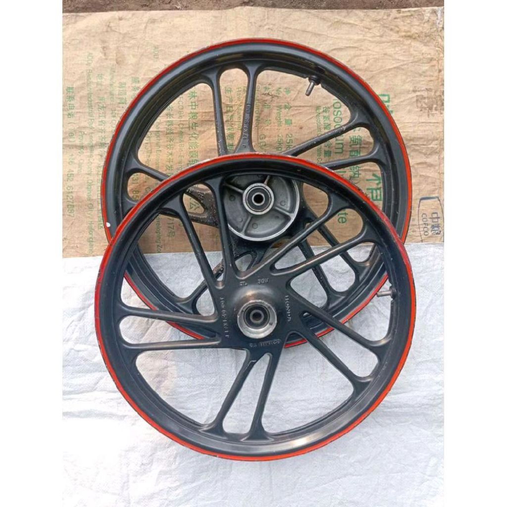 Enkei Velg Depan Belakang Fullset Untuk Motor Honda CS1 PNP SupraX 125 Blade 125 Dobel Disk Disck Or