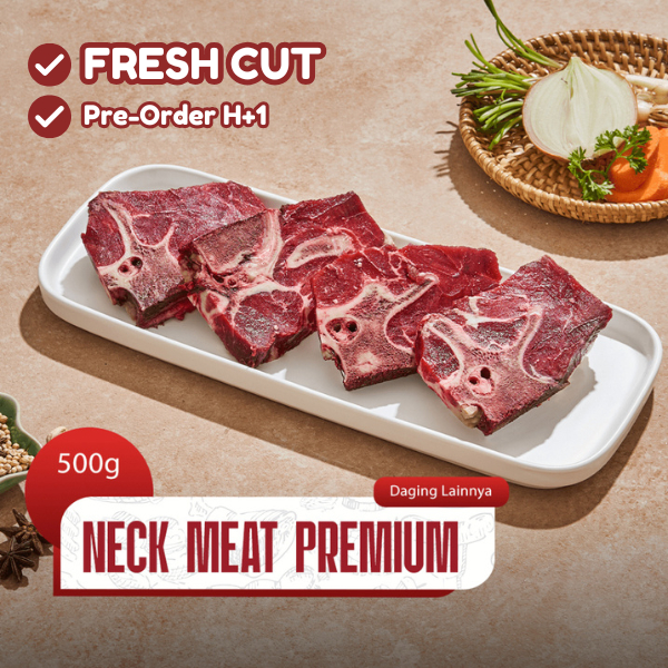 Daging Leher Sapi Premium Neck Meat Premium Frozen Food Halal 500gr - Daily Beef Jakarta Utara