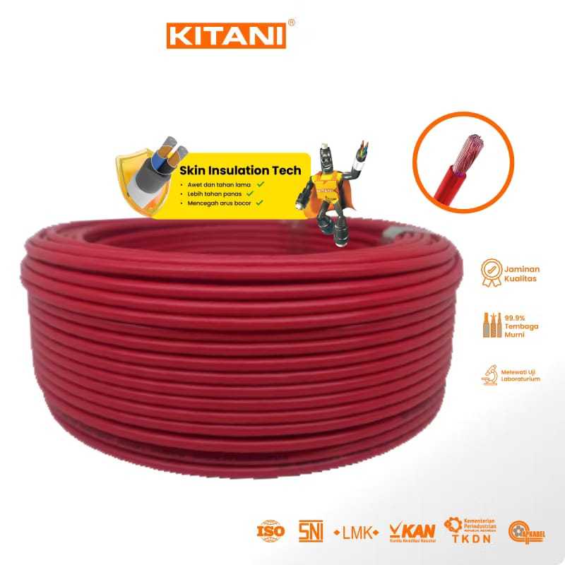 KABEL KITANI NYA 1x1.5 mm² - 50 Meter - Kabel Listrik Tembaga Kawat Harga Per Roll