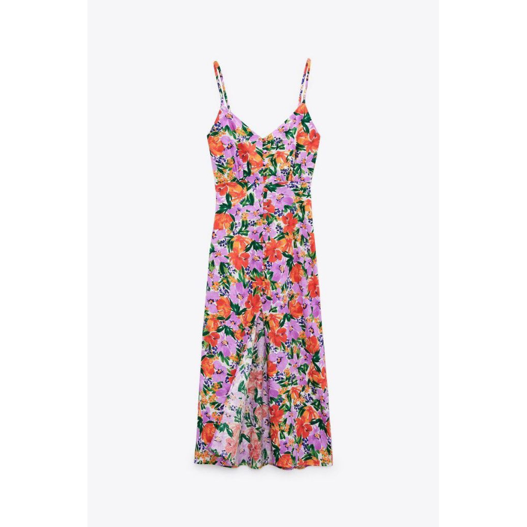 Zara Floral Summer Dress Pink