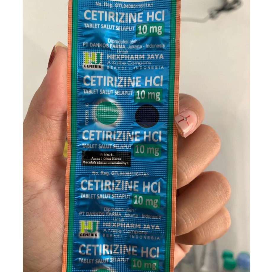 Cetirizine 10 mg 10 Tablet HEXPHARM