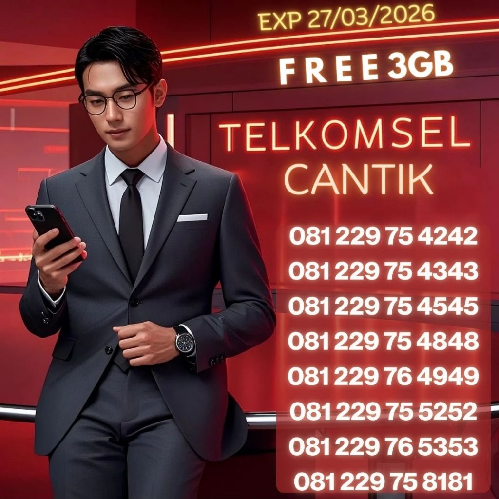 Nomor Cantik Telkomsel Seri 081 229 75 XXXX EKOR ABAB/AABB/RATUSAN Bonus 3GB Harga 40ribu