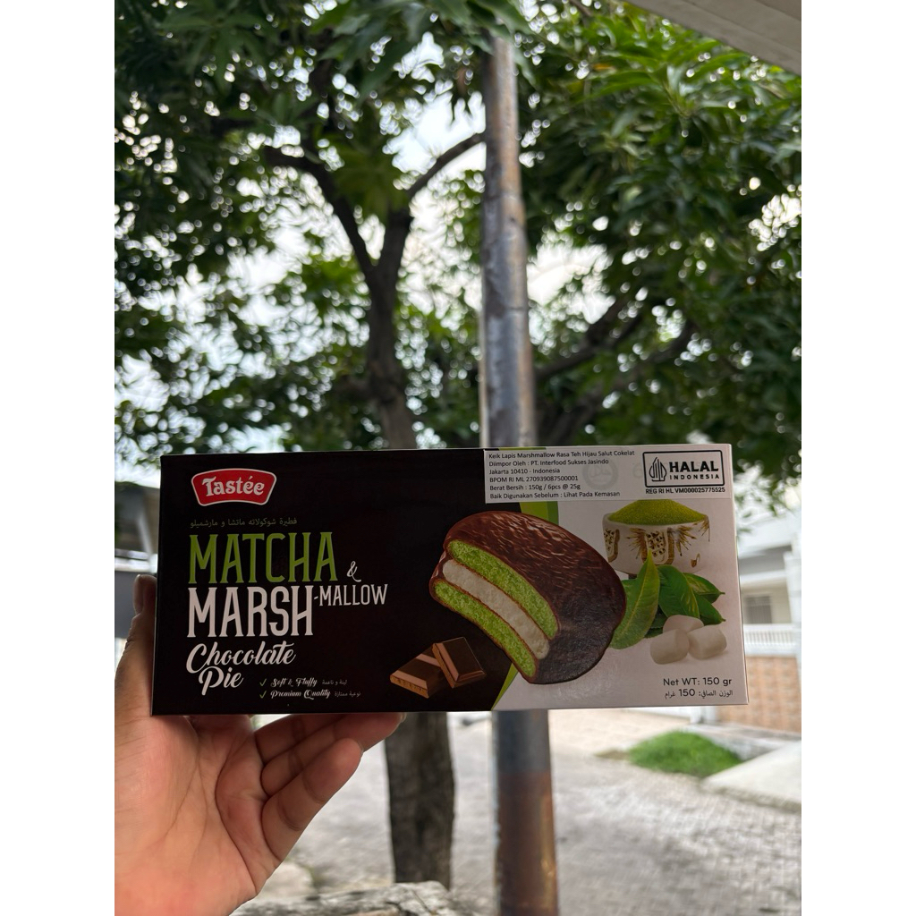 Tastee Choco Pie Matcha/Banana 150gr