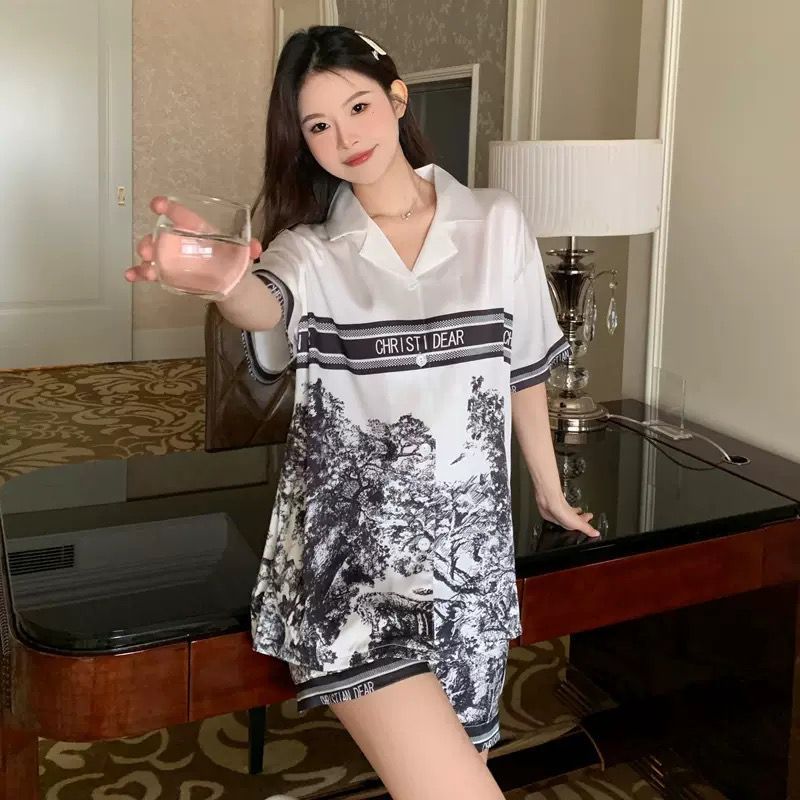 Baju Tidur / Piyama Satin Untuk Wanita / Piyama Model Terbaru / Baju Tidur Satin Premiun N05