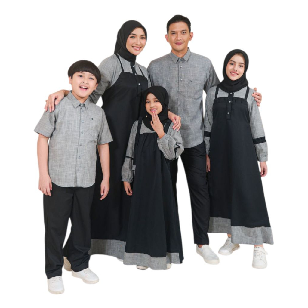 Baju Sarimbit Keluarga Ethica Elfa 317 Iron Black Ayumi 540 Ayumi Kids 44 Kahfi 364 Kahfi Kids 264 C