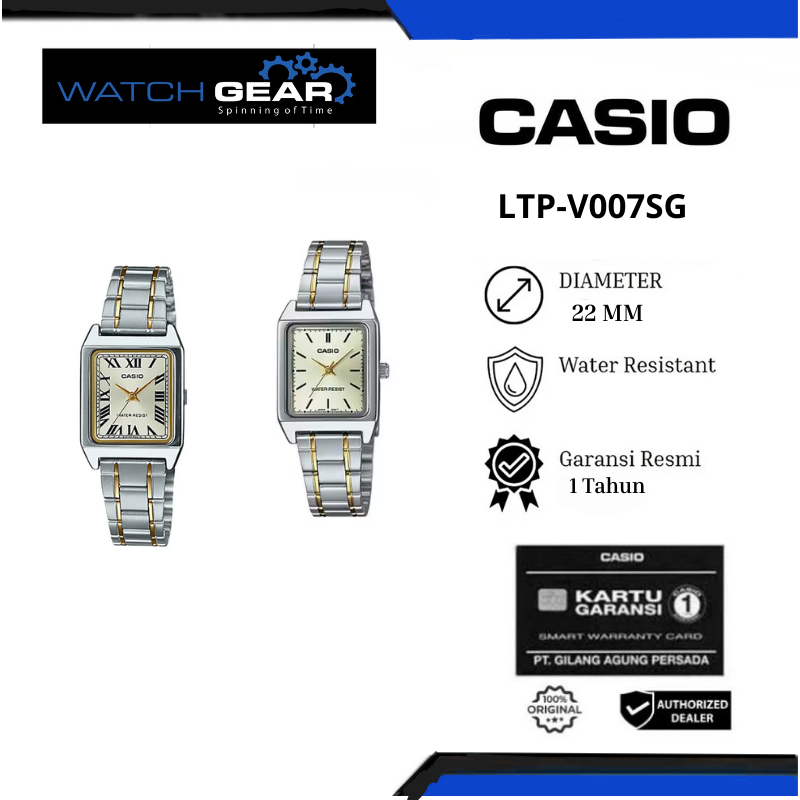 JAM TANGAN WANITA CASIO LTP-V007SG ORIGINAL