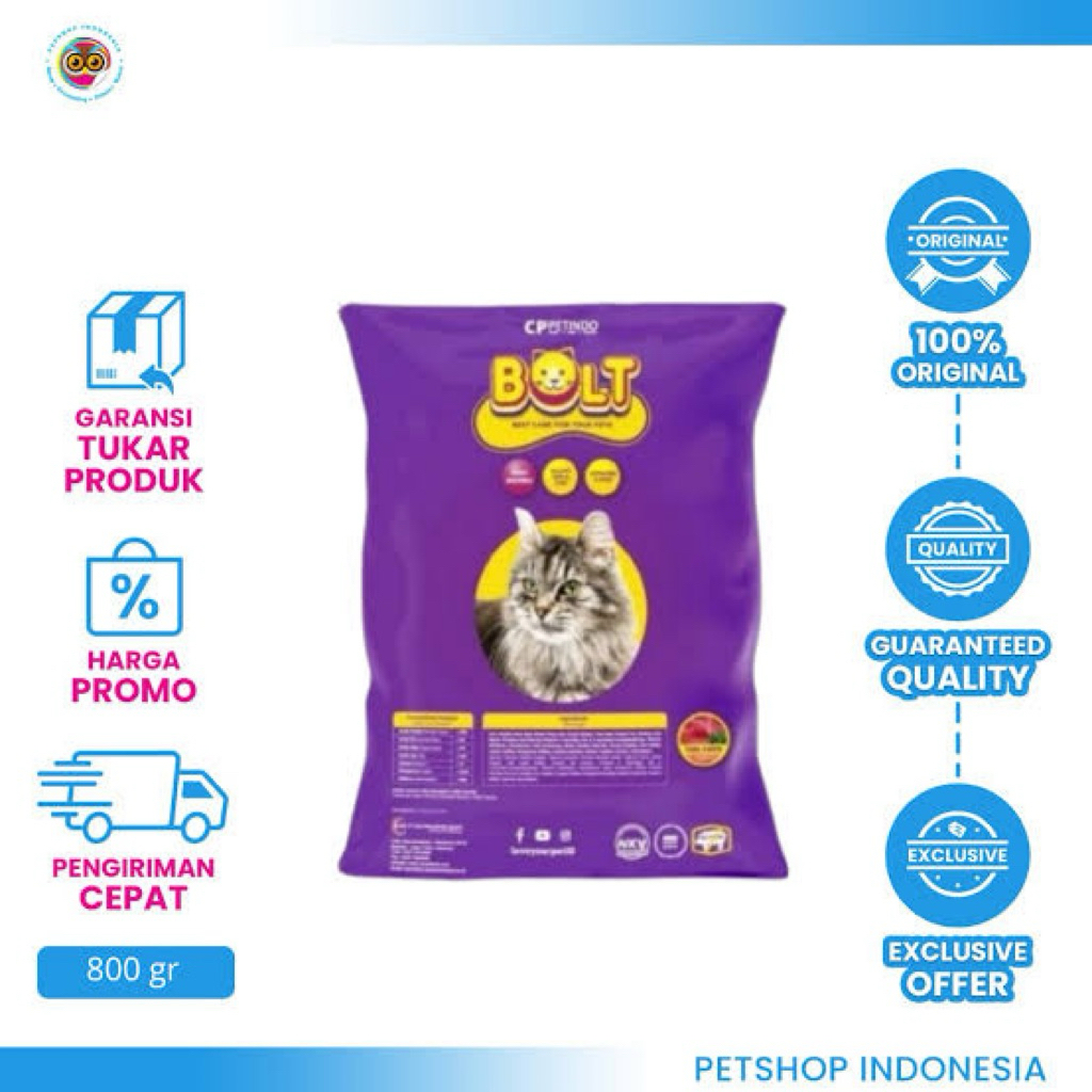 Bolt | Pakan Kucing | Pakan kucing Kering