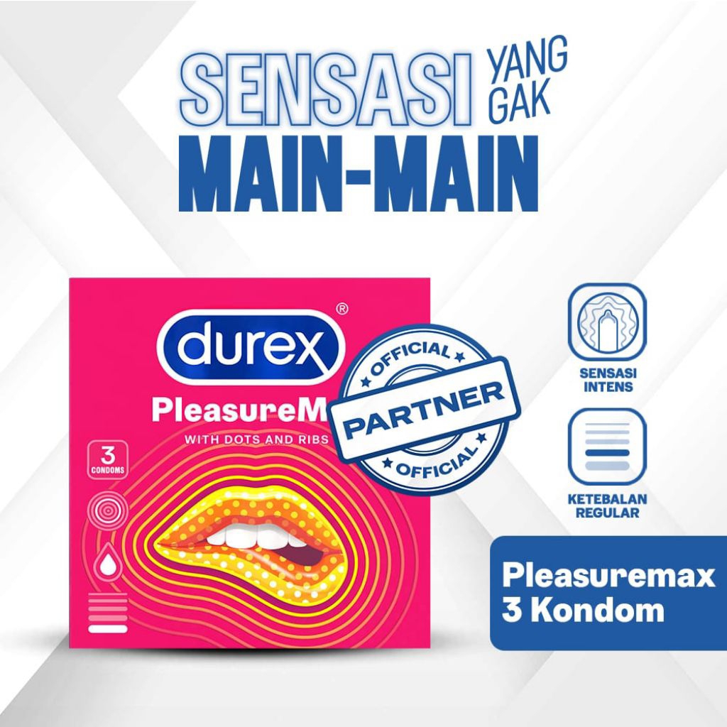 Durex - Kondom durex Pleasuremax 1box isi 3pcs / durex condom