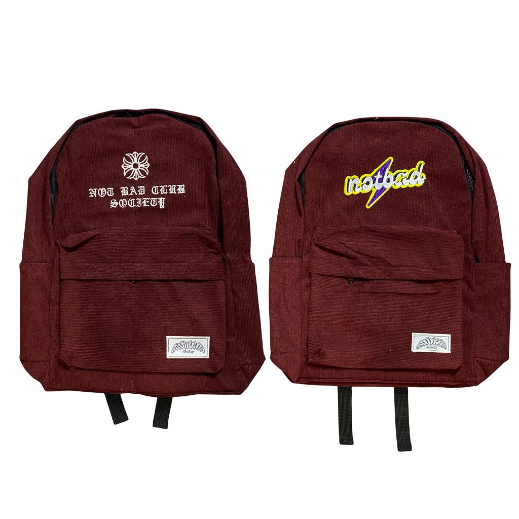 RANSEL CORDUROY NOTBADCLUB SERIES SPEED CHROMEHEART TAS SEKOLAH