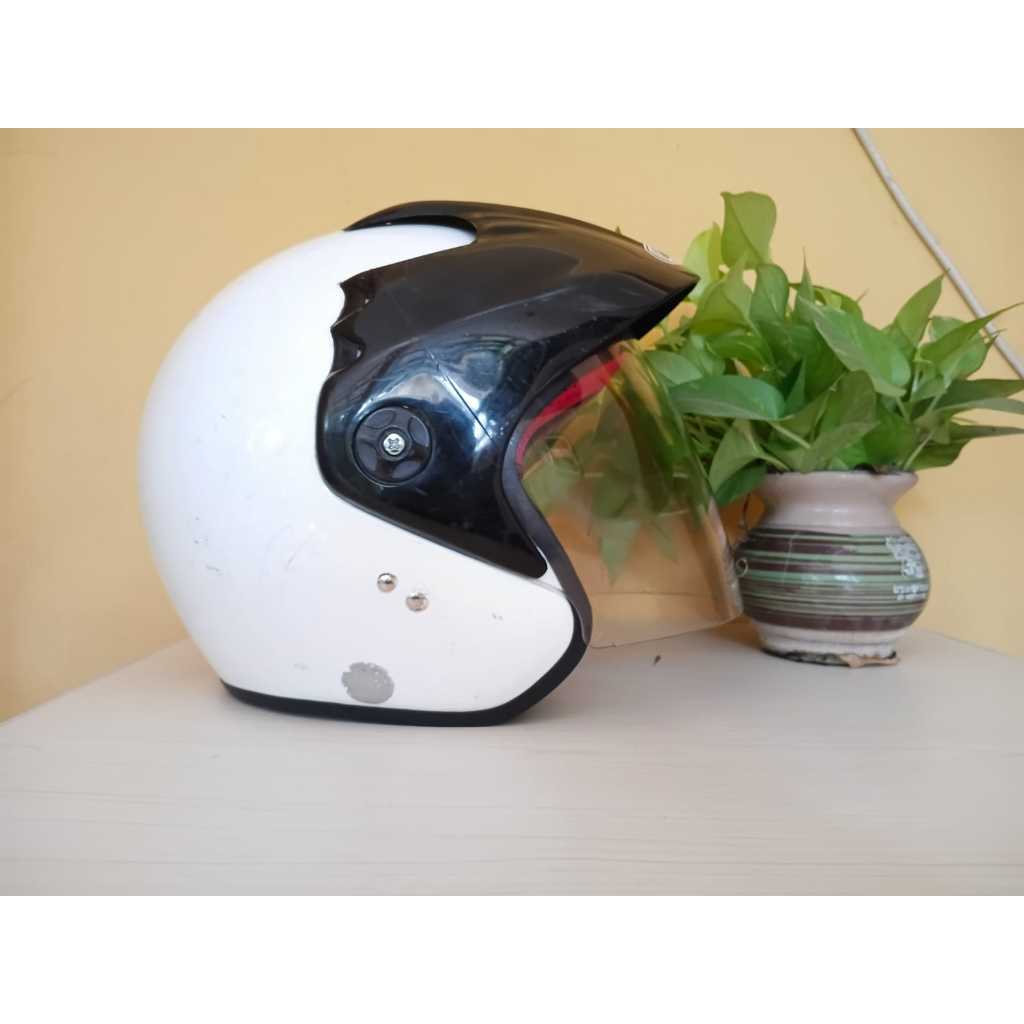 Helm Ink CX 390 Klasik /Malangan /Batman White Original Rekondisi Pilihan 2